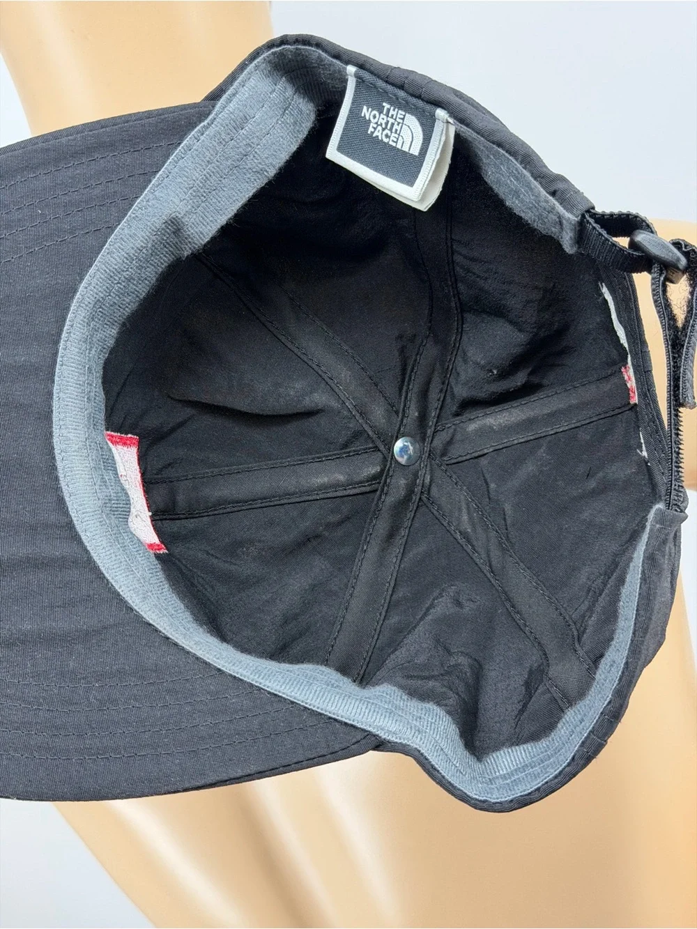 Vintage 90s The North Face Expedition Proven 30 Years Black Strapback Cap Hat